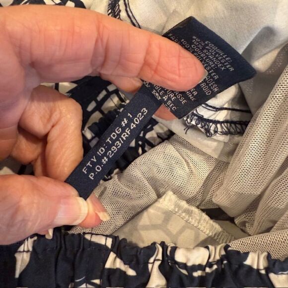 Rainforest Navy Blue and White Sea Turtle Swim Trunks Pockets Size Medium - Picture 10 of 13